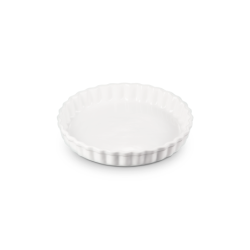 Stoneware Fluted Flan Dish 28cm White