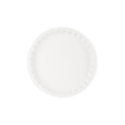 Stoneware Fluted Flan Dish 28cm White
