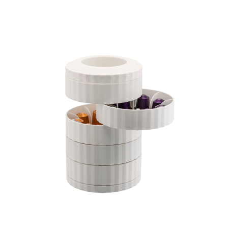 Expresso Coffee Capsule Holder White - Plissé Break