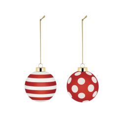 Conjunto de 2 Bolas de Natal Set2 - Delight
