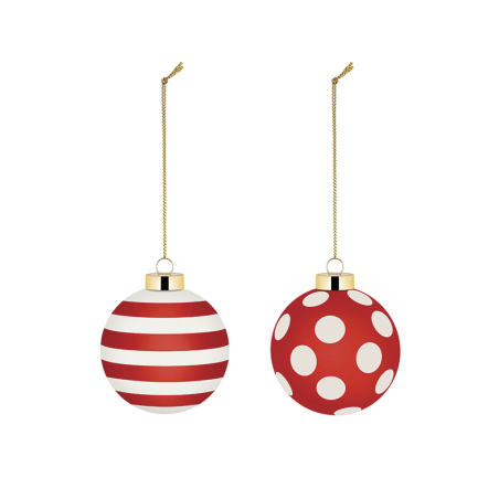 Conjunto de 2 Bolas de Natal Set2 - Delight