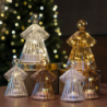 Set of 2 Angels 10cm Transparent/White - Alberte