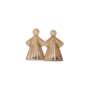 CONJ. 2 ANJOS VIDRO ALBERTE ALT 10CM AMB