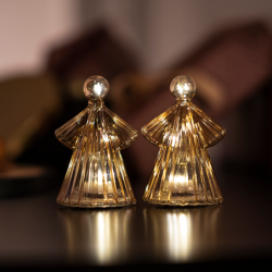 Conjunto de 2 Anjos 10cm Ambar - Alberte