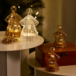 Set of 2 Angels 10cm Amber - Alberte