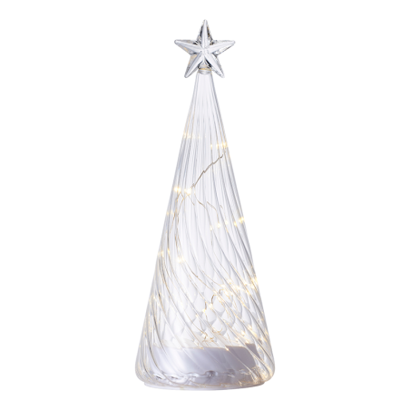 Christmas Tree 22cm White and Transparent - Wave