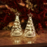 Set of 2 Christmas Trees 11cm Transparent and White - Sweet