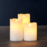 CONJ. 3 VELAS LED SARA DIAM7.5X10/12.5/1
