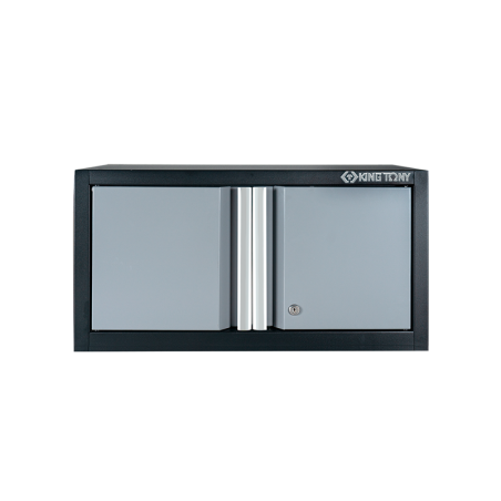 KING TONY Double Door Wall Cabinet Black and Grey