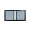 KING TONY Double Door Wall Cabinet Black and Grey