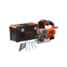 BLACK DECKER 650W Jigsaw KIT with 5 Blades and Toolbox