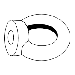 CHEMITOOL Lifting Eye Nut DIN 582 14 C15 White Zinc Plated