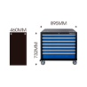 KING TONY 7 Drawer Workbench Trolley Black and Blue
