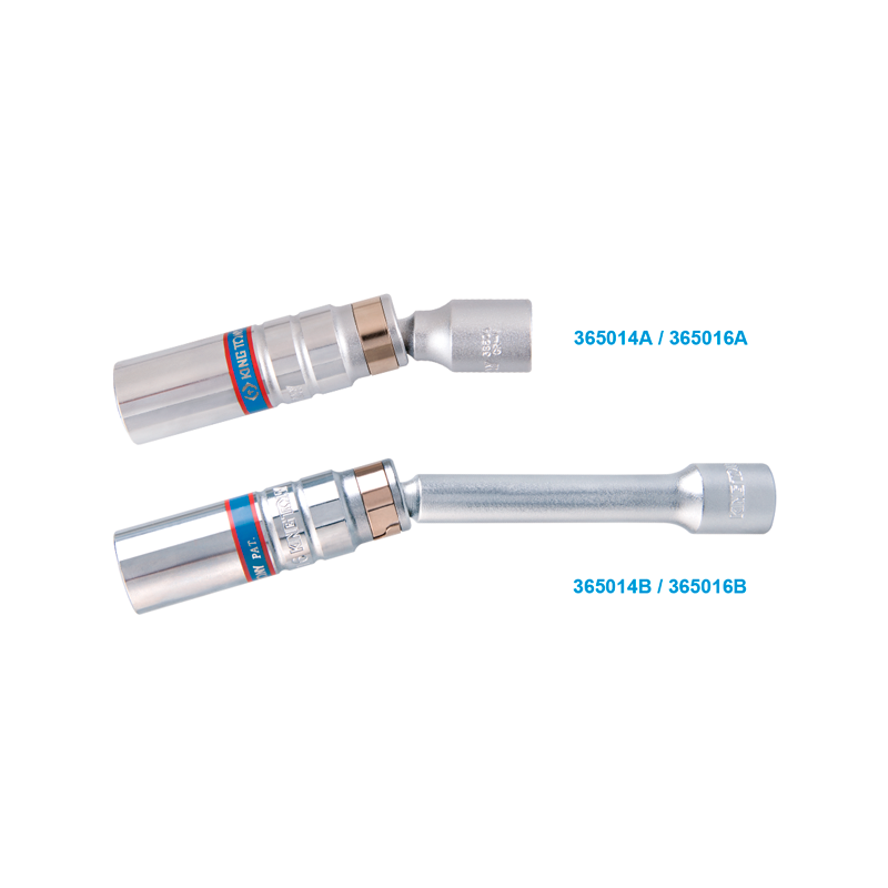 Soquete de Vela de Ignição de 12 pontas 3/8” com Grampo Metálico e Junta Universal KING TONY Soquete de Vela de Ignição de 12 pontas 3/8” com Grampo Metálico e Junta Universal KING TONY