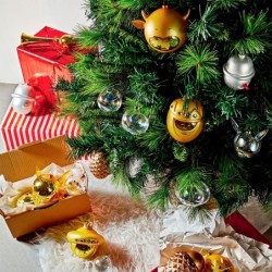 Bola de Natal Dourado – Madonna
