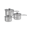 Conjunto de 3 Tachos com Tampa 3-Ply