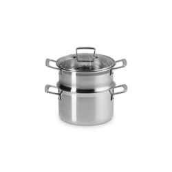 3-ply Casserole with Steamer Set