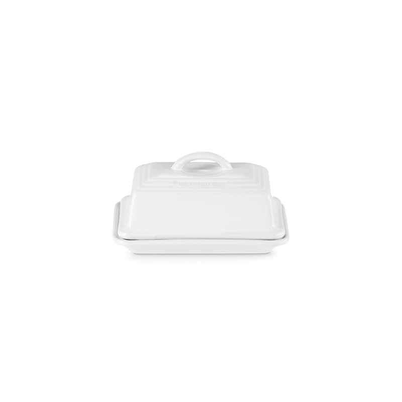 Stoneware Butter Dish - White Stoneware Butter Dish - White