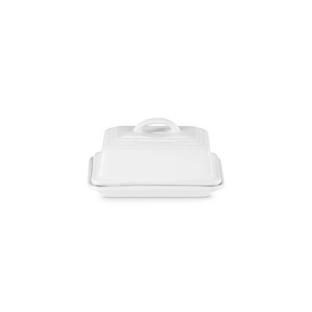 Stoneware Butter Dish - White