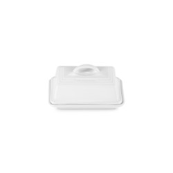Stoneware Butter Dish - White