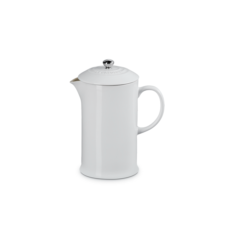 Cafetera con Prensa Metálica Blanco 1L Cafetera con Prensa Metálica Blanco 1L