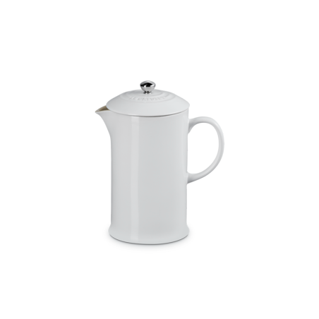 Stoneware Cafetière White 1L