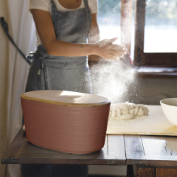 Caixa para Pão com Tampa Terracota Escuro - Tierra