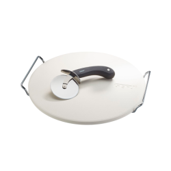 Round Pizza Stone with Stand and Cutter - Darioso