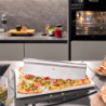 Square Pizza Stone with Stand and Cutter - Darioso