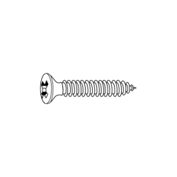 CHEMITOOL Cross Recessed Countersunk Head Tapping Screw DIN 7982 C 3,5x80 A2 Passivated Stainless Steel