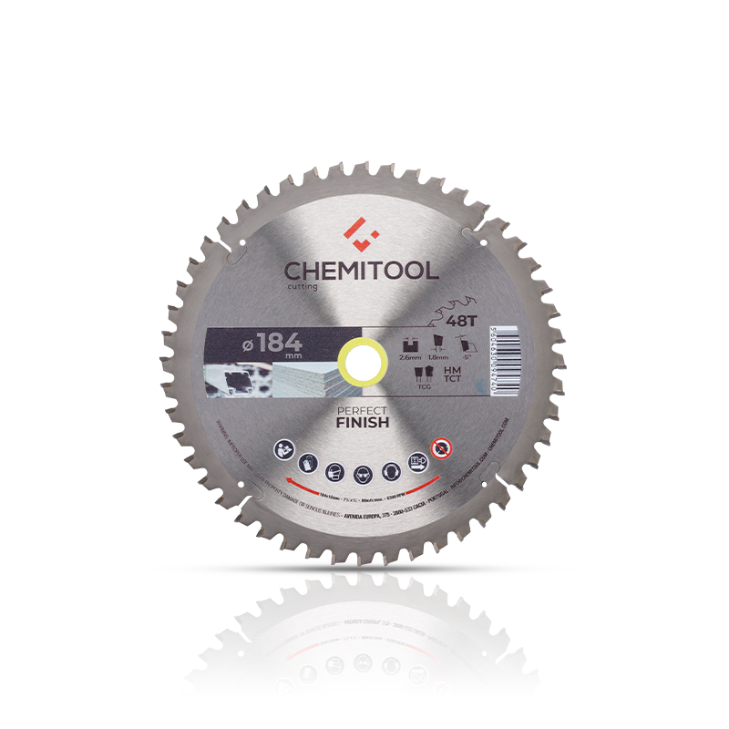 Disco Pastilhado Multimaterial Melamina Ø184X16 Z48 CHEMITOOL CUTTING