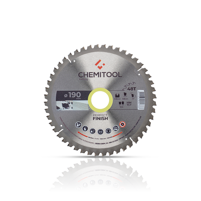 Hoja de Sierra Circular Multimateriales Melamina Ø190X30 Z48 CHEMITOOL CUTTING