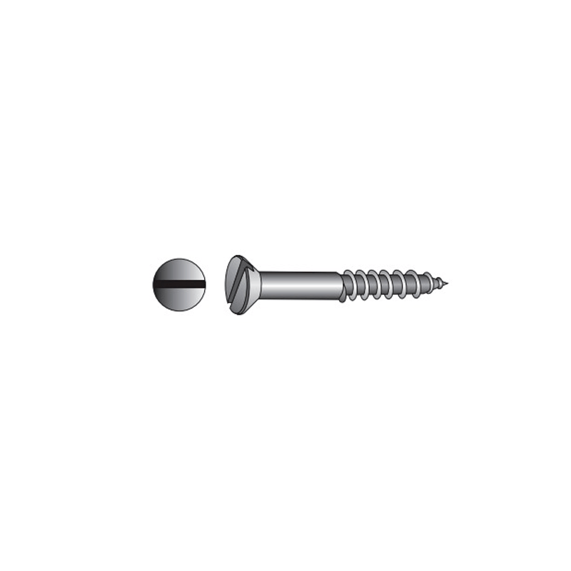 Parafuso Cabeça Embeber com Fenda para Madeira DIN 97 3,5X40 Zincado Branco CHEMITOOL FASTENERS Parafuso Cabeça Embeber com Fenda para Madeira DIN 97 3,5X40 Zincado Branco CHEMITOOL FASTENERS