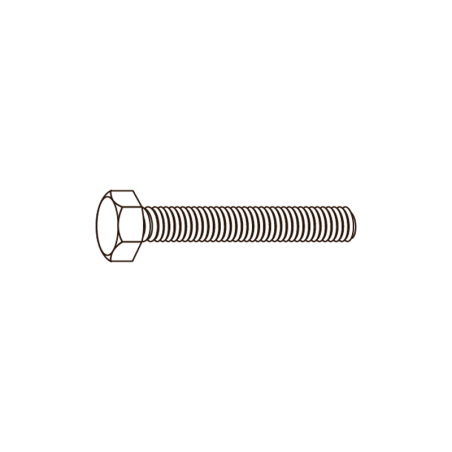 Tornillo Cabeza Hexagonal Tornillo Total DIN 933 M5X20 A2 Acero Inoxidable CHEMITOOL FASTENERS