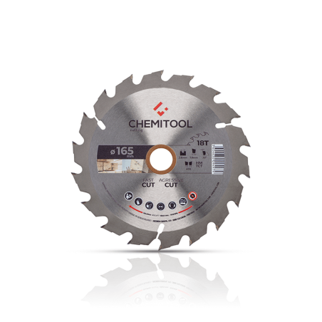CHEMITOOL CUTTING Tungsten Carbide Tipped Saw Blade Construction Ø165X20 Z18