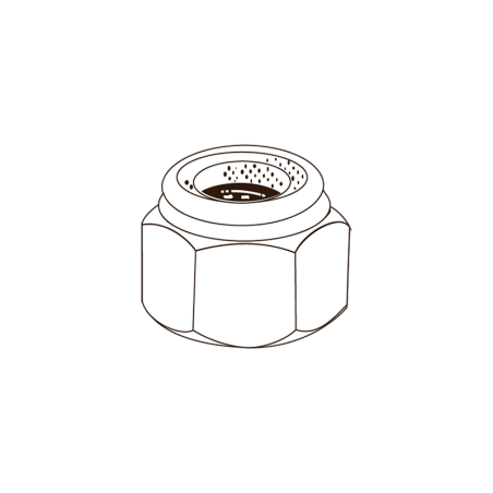 CHEMITOOL Nylon Insert Lock Nut DIN 985 UNC 3/4 White Zinc Plated