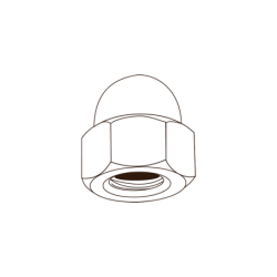 CHEMITOOL Hexagon Domed Cap Nut DIN 1587 M6 Polished