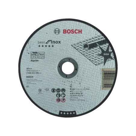Corte direito Best Inox-Rapido:180x1,6mm
