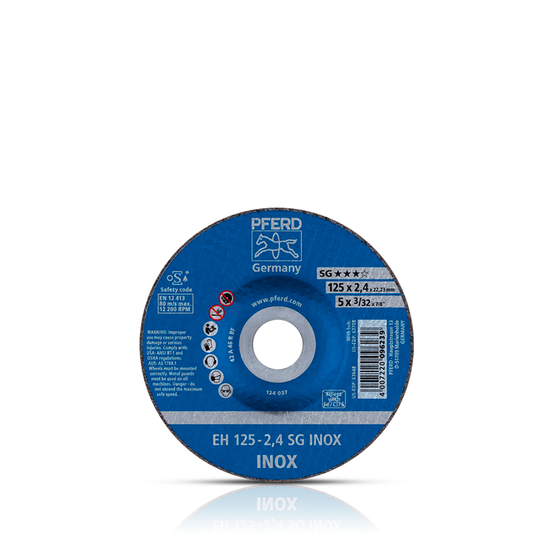 Disco de Corte EH125x2,4mm SG INOX PFERD Disco de Corte EH125x2,4mm SG INOX PFERD