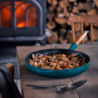 Low Skillet with Wood Handle Deep Teal 28cm