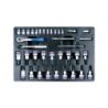KING TONY 37 Pieces 1/2” DR. Hex Bit Socket Set for Tool Chest