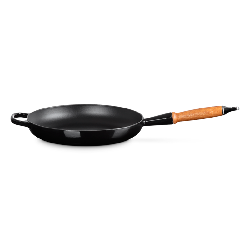Frying Pan with Wooden Handle 28cm Black - Signature