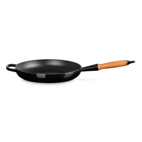 Frying Pan with Wooden Handle 28cm Black - Signature