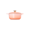 Tacho Cocotte Redonda 20cm Peche com Pega Dourado - Signature
