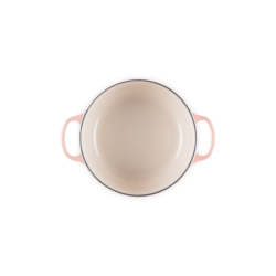 Tacho Cocotte Redonda 20cm Peche com Pega Dourado - Signature