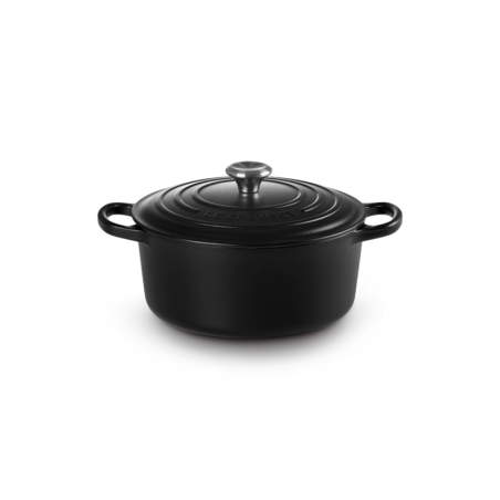 Cocotte Redonda 22cm Negro Mate - Signature