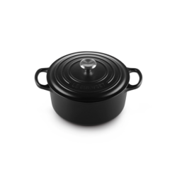 Cocotte Redonda 22cm Negro Mate - Signature