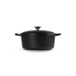 Cocotte Redonda 22cm Negro Mate - Signature