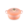 Tacho Cocotte Redonda 24cm Peche com Pega Dourado - Signature