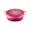Tacho Cocotte Oval 31cm Berry com Botão Dourado - Signature